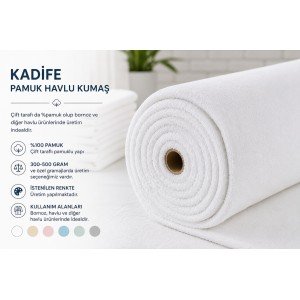 Kadife Pamuk Havlu Kumaşı %100 Pamuk 300-500 GSM