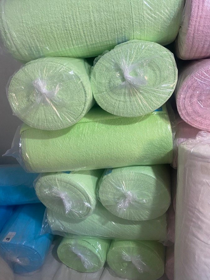 Mint yeşili havlu kumaşı
