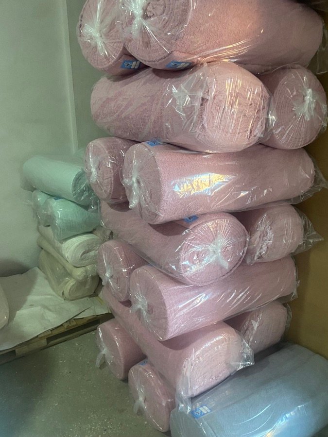 Pudra pembe havlu kumaşı